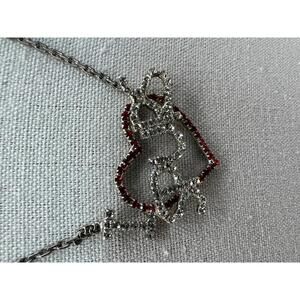 I Love Spurs Rhinestone Necklace   A25